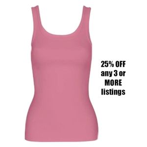 Tank Top Loungewear Size XXL Rose Blush Pink Sleeveless Scoop Neck Undershirt